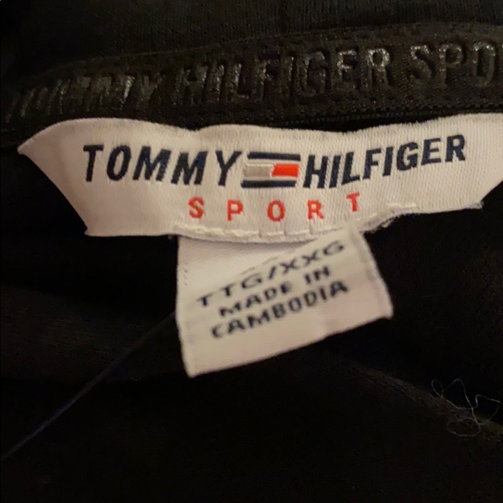 BNWT Tommy Hilfiger short sleeve black hoodie XXL - Picture 8 of 9